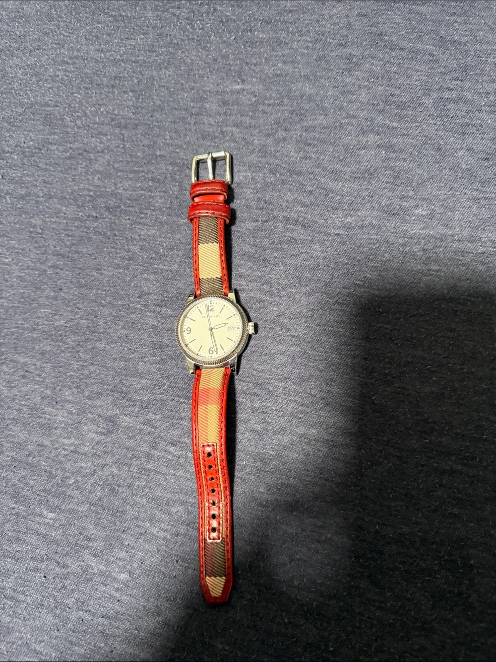 Burberry Red Plaid Strap Women's Watch